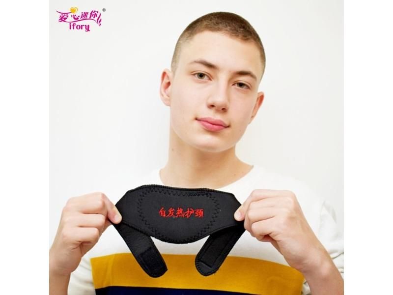 Ifory 2 Pcs Self-heating Tourmaline Neck Magnetic Therapy Support Belt Black Carousel 2