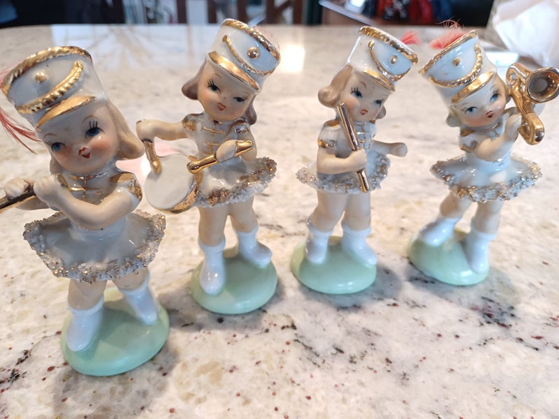Vintage 1950s 1960s retro Japanese mid century ceramic marching girls62865826678147112