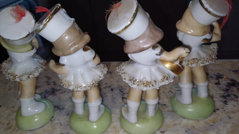 Vintage 1950s 1960s retro Japanese mid century ceramic marching girls62865826678147114