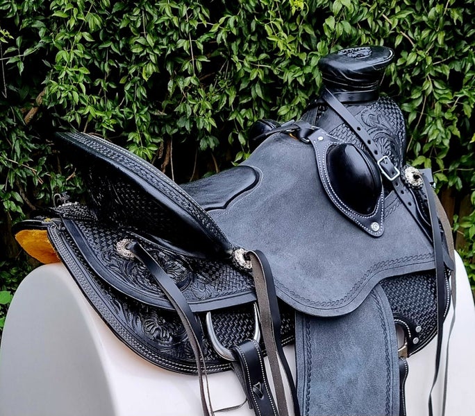 Super stunning BLACK Wade Western saddle628638732160021116