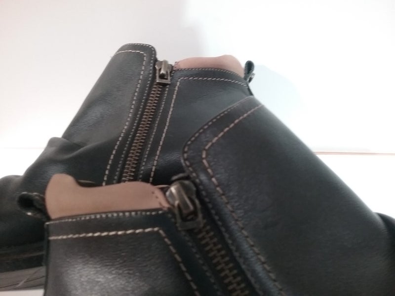 Revere Plymouth Ankle Boot with removable footbed - Black/Toffee US size 10 Wide Carousel 7