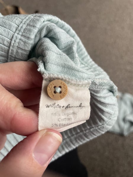 Wilson & Frenchy mint ribbed wrap top & bloomers sz 3-6mths62864737272834112