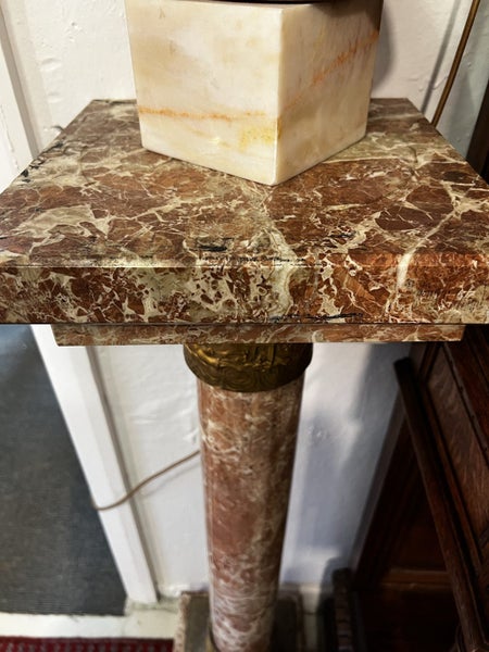 Victorian French Marble & Brass Bound Plinth #AWH62863863813378113