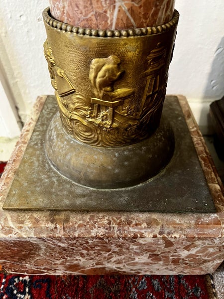 Victorian French Marble & Brass Bound Plinth #AWH62863863813378114