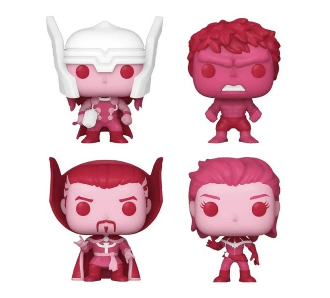 Marvel Comics: Valentines (Pink) - Pocket Pop! Heart Box 4-Pack Carousel 1