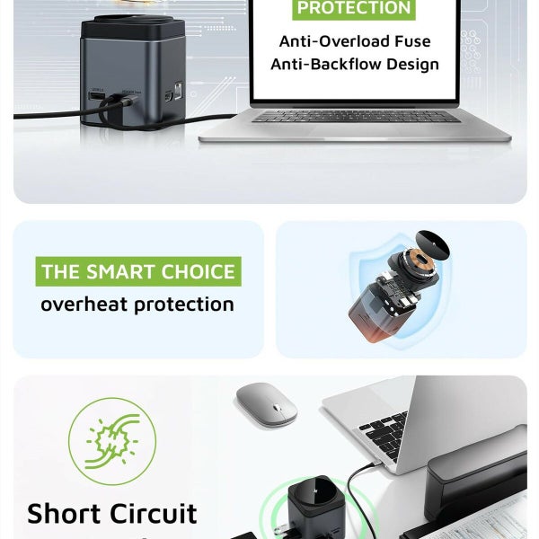 9 In 1 Laptop Docking Station Compatible with MagSafe Type-C With PD 100W Output Carousel 9