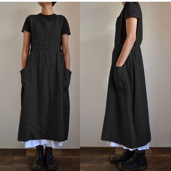 Maxi Dress Apron Cotton Dresses Womens Clothing Size 20 Carousel 1