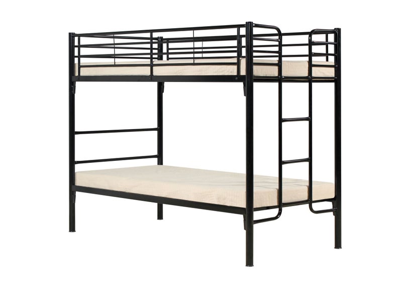 Army - Commercial Grade Single Bunk Beds - 300kg Per Bed - Black Carousel 1
