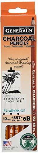 General Charcoal Pencil 5576B Box of 12 Carousel 1