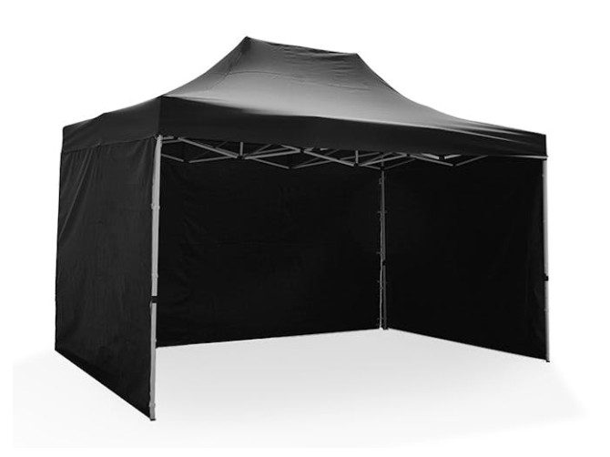 Great White Pop Up Gazebo Enclosed 3m x 4.5m Black Carousel 1