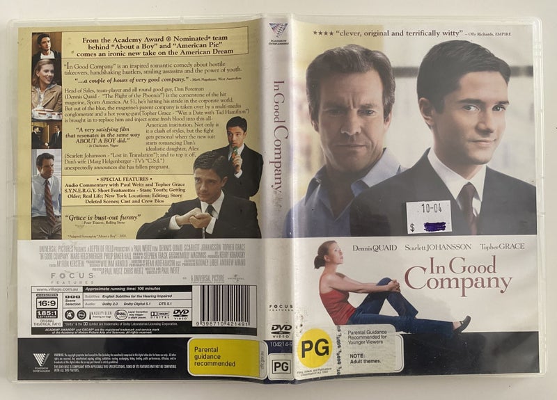 In Good Company DVD (romance, comedy) Carousel 1