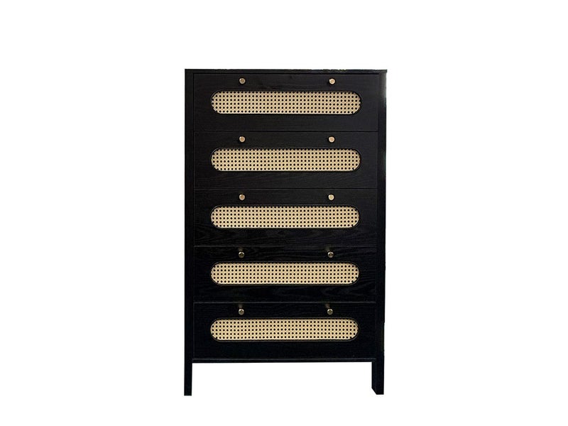 Tallboy Chest of Drawers Rattan Carousel 2