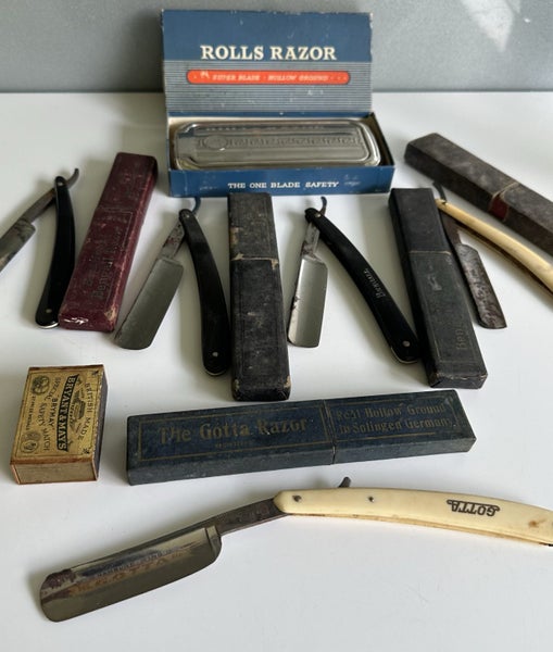 Antique cut-throat razors & rolls razor Carousel 1