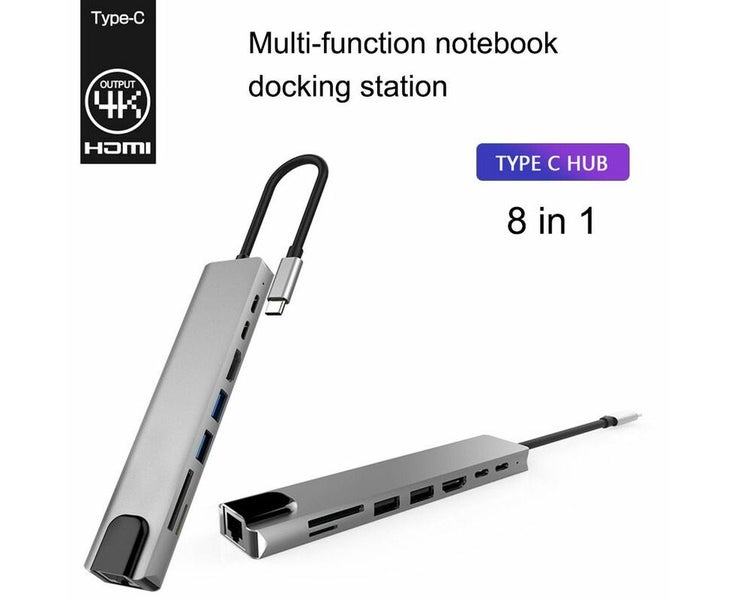 Hub USB C Adaptateur ,8 in 1 Mac Accessoire USBC Adapter 4K HDMI, Ethernet,2 Carousel 2