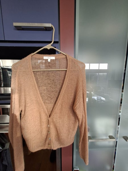 Max light brown xs cardigan never worn fit 8 or 10 lightweight $25 a good buy Carousel 1