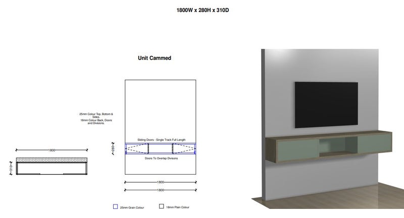 Stunning TV Unit - Wall mounted Carousel 6