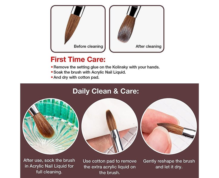 Kolinsky Acrylic Powder Pen, Round Shape Acrylic Brush, Acrylic Extension Nai Carousel 5