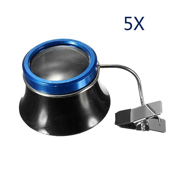 5X/10X/20X Clip-On Eyeglass Magnifier Loupes Magnifying Lens Watchmakers Carousel 1