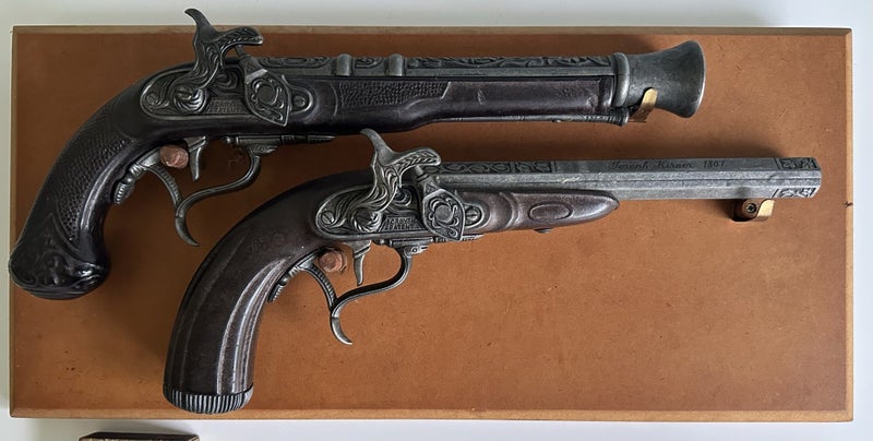 Vintage Forsyth Patent replica Flintlock pistols Carousel 2