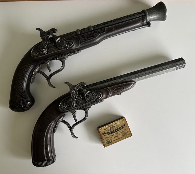 Vintage Forsyth Patent replica Flintlock pistols Carousel 1