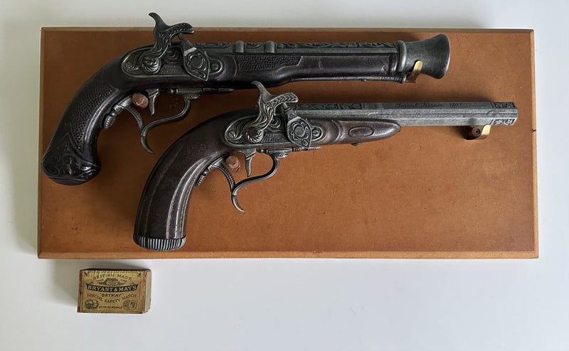 Vintage Forsyth Patent replica Flintlock pistols Carousel 19