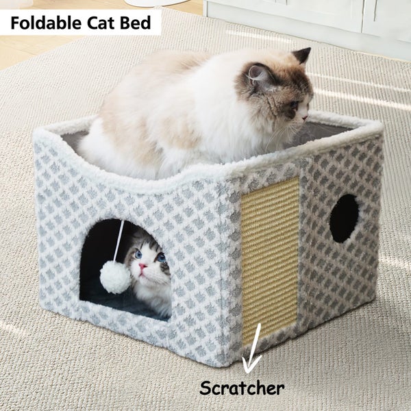 Foldable Cat House Cat Cave Pet Cube House Carousel 2