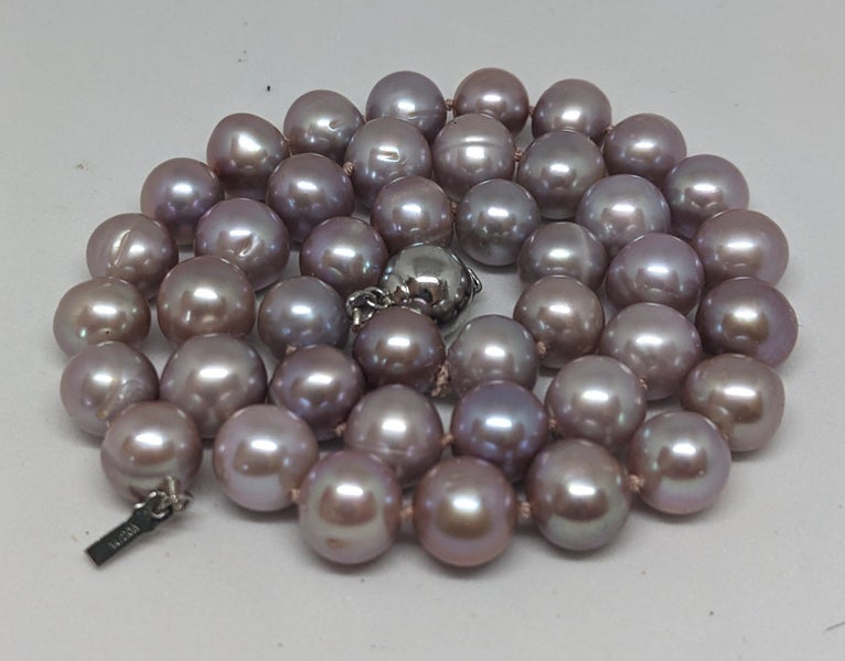 4A 9- 10mm Purple Grey Pink Cultured Pearl Necklace628638640291861113