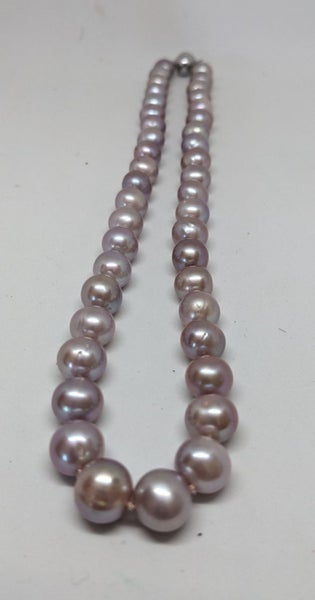4A 9- 10mm Purple Grey Pink Cultured Pearl Necklace62863864029186112