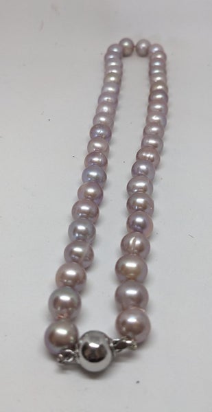 4A 9- 10mm Purple Grey Pink Cultured Pearl Necklace62863864029186113