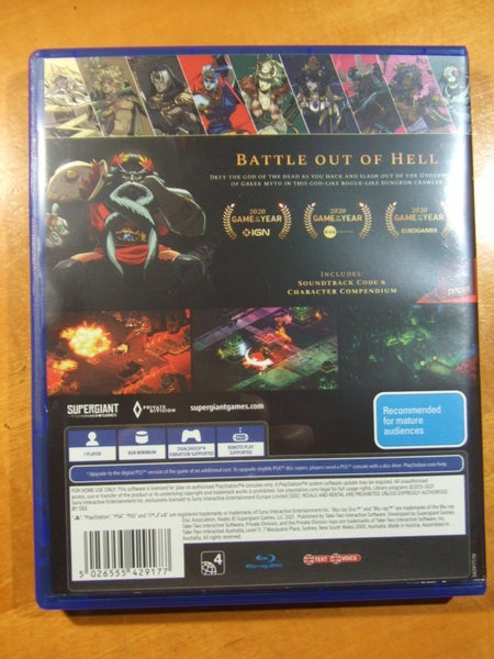 Hades - Has Artbook! - PS4 Game - BRAND NEW62863868907522113