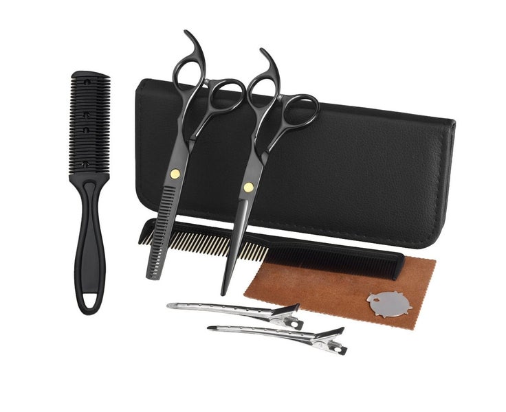 Hair Cutting Scissors Kit, Barber Hairdressing Scissors Set for Men Women Pet Carousel 1
