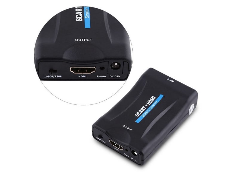 SCART To HDMI Video Audio Upscale Converter Adapter 1080P for Smartphone HD TV Carousel 1