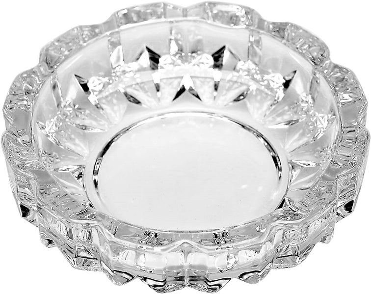 Green Apple Crystal Heavy Glass Ashtray for Indoor and Outdoor Decorative (Ro Carousel 1