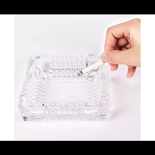 Green Apple Crystal Heavy Glass Ashtray for Indoor and Outdoor Decorative (Ro Carousel 4