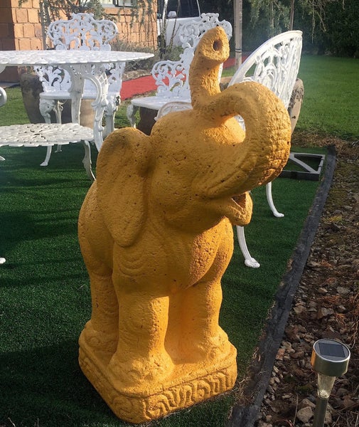 RARE GARDEN SCULPTURE of GOLDEN ELEPHANT – SYMBOL of WEALTH & PROSPERITY Carousel 1