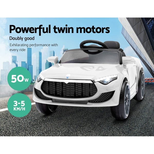 Ride On Car Electric Toys 12V Battery Remote Control White Mp3 Led Kids Ride On Carousel 8