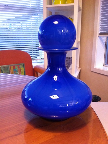 Empoli Blue Glass Ball Stopper Glassware.628658287504661129
