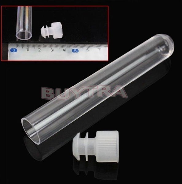 NZ Stock 20PCS Plastic Test Tubes with Plug Cap - 12x75mm Clear Tubes62929690808577111