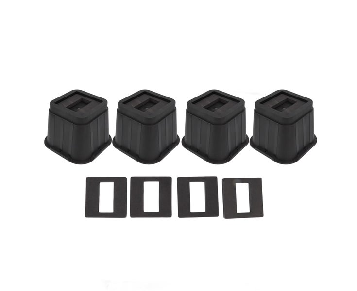 4 Sets Furniture Risers Rubber Antislip 4 Inch Bed Risers for Storage Desk So Carousel 1