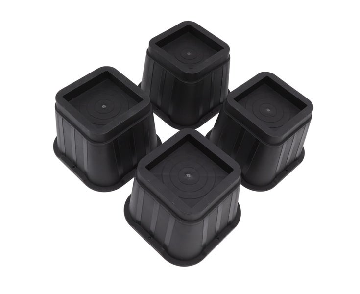 4 Sets Furniture Risers Rubber Antislip 4 Inch Bed Risers for Storage Desk So Carousel 2