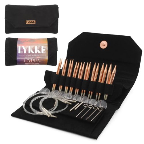 Lykke Cypra Copper Needles3.5" Interchangeable Needles Black - 9 pairs Carousel 1