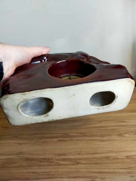 Art Deco Ceramic Lion Mantle Clock Carousel 7