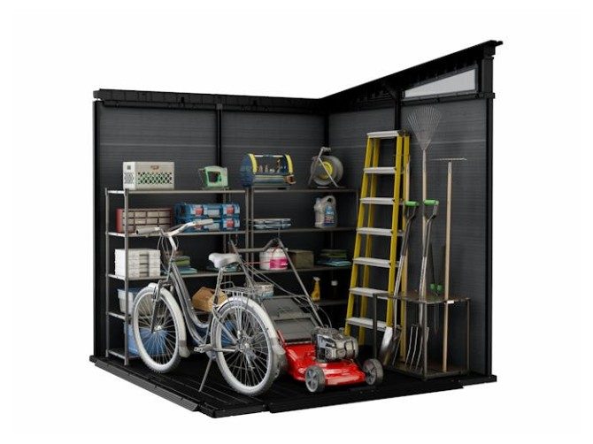 Keter Cortina 7x7 Shed 2.16m x 2.16m Grey Carousel 2