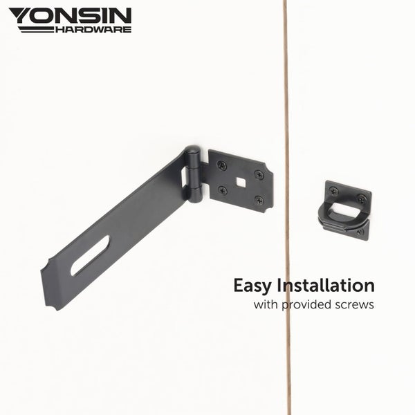 YONSIN 712 Door Padlock Safety Hasp Latch Heavy Duty Door Hasp Clasp Lock Gate S Carousel 3