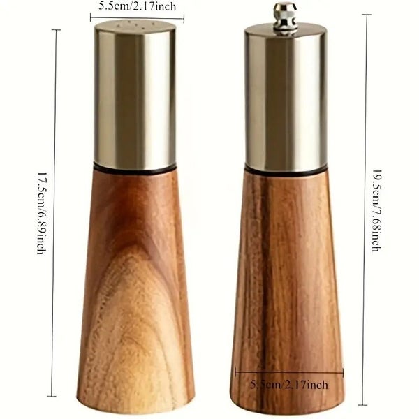 Acacia Salt Shaker and Pepper Grinder Giftset.62863230192641111