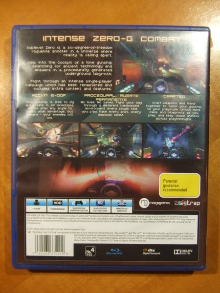 Sublevel Zero Redux - PS4 Game - VG condition62863868867713112