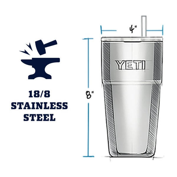 YETI Rambler 26 oz Straw Cup Vacuum Insulated Stainless Steel with Straw Lid Har Carousel 2