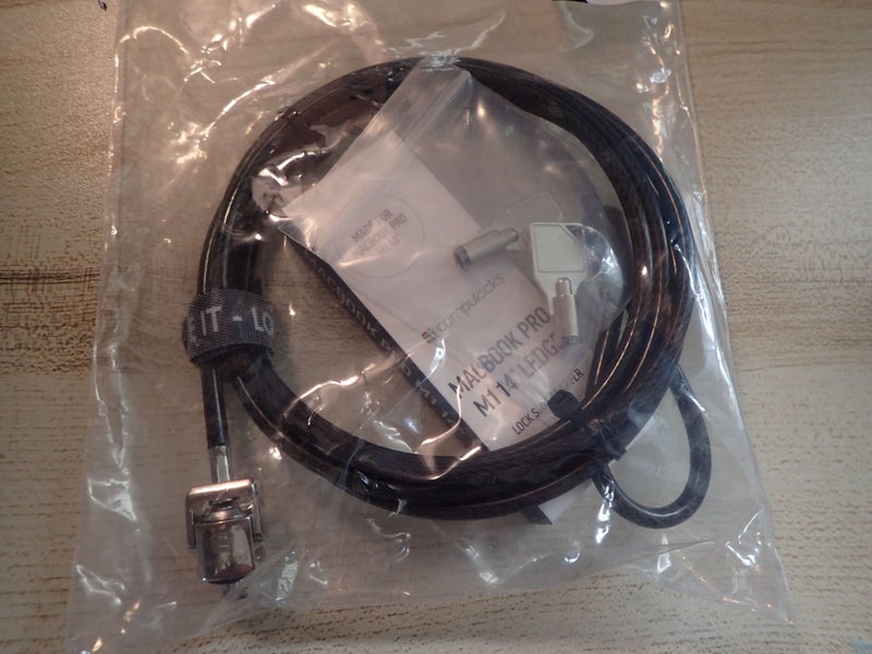 COMPULOCKS locking cable lock slot adapter for Apple macbook pro M1 14" ledge Carousel 1