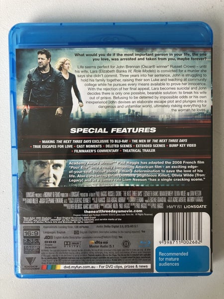The Next Three Days (2010) Blu Ray Carousel 3