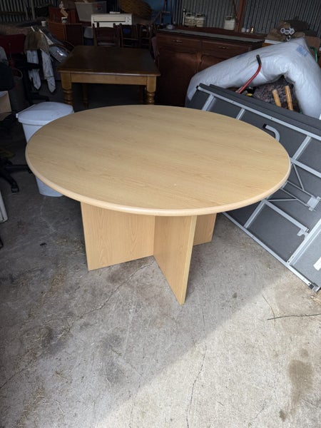 Wood Look Melteca Office or Dining Table Carousel 1